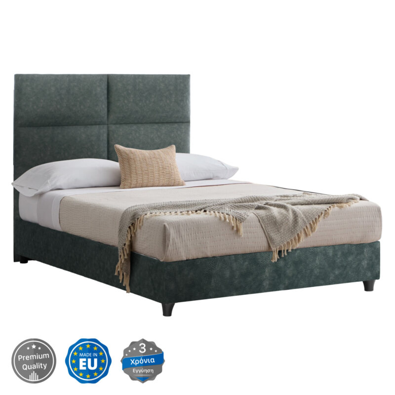 Легло, Milo, Зелен, Текстил, 120х200см.