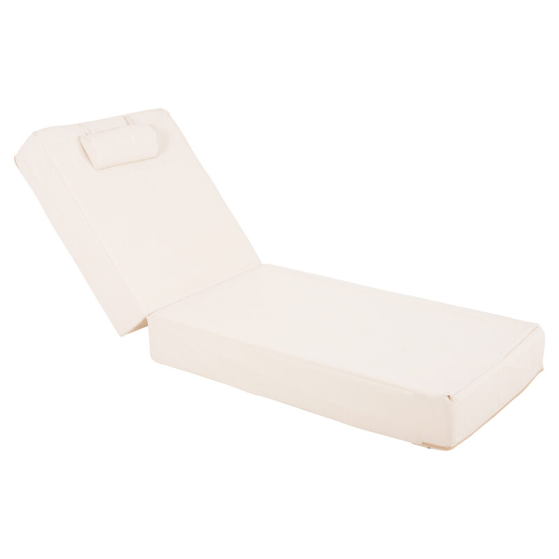 Шезлонг възглавница, Sifnos Beige, Бежов, Текстил, 200х70х20см.