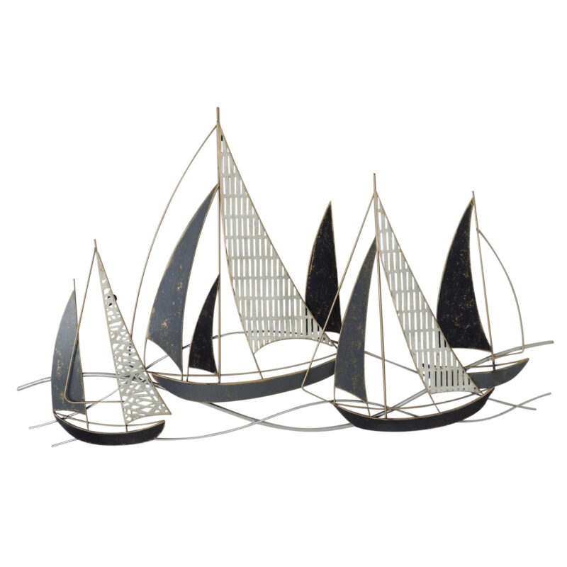 Декорация за стена, HM7160, Бял, Метал, 92х3х56см.