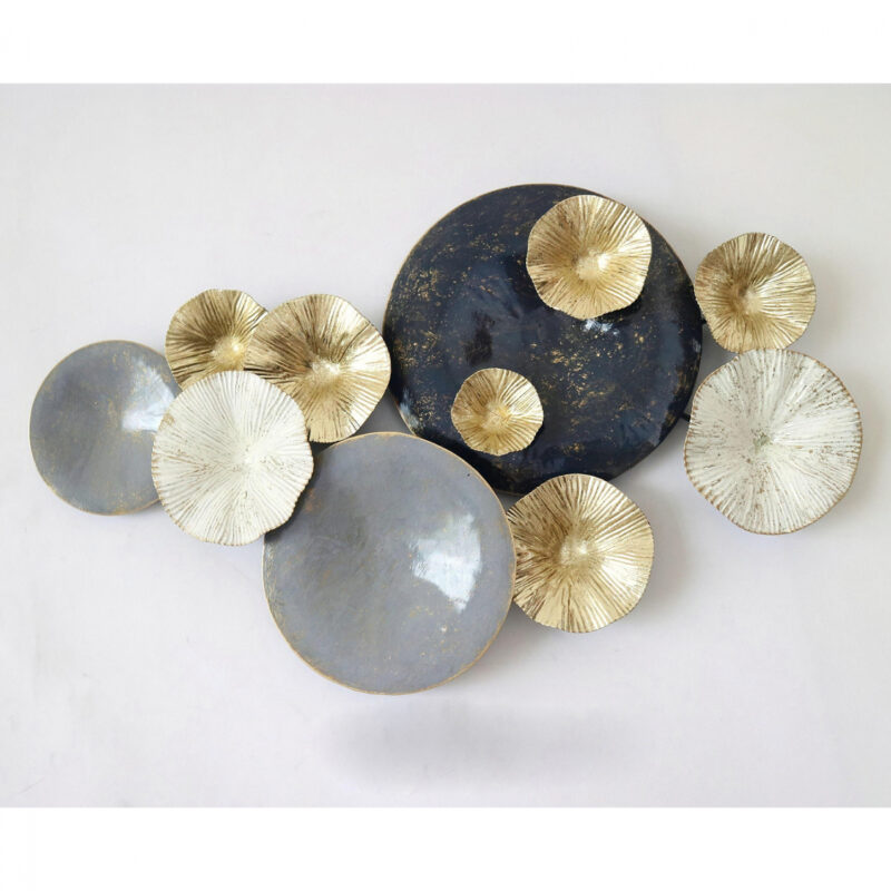 Декорация за стена, HM7179, Сив, Метал, 66х6х38см.