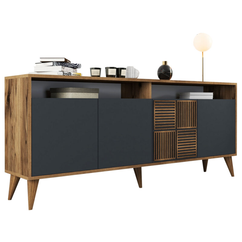 Шкаф, HM9431.01, Антрацит, Пдч, 180х35х78см.