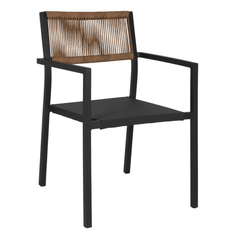 Фотьойл, HM5893.01, Антрацит, Изкуствен ратан, 55.5х58.5х83см.