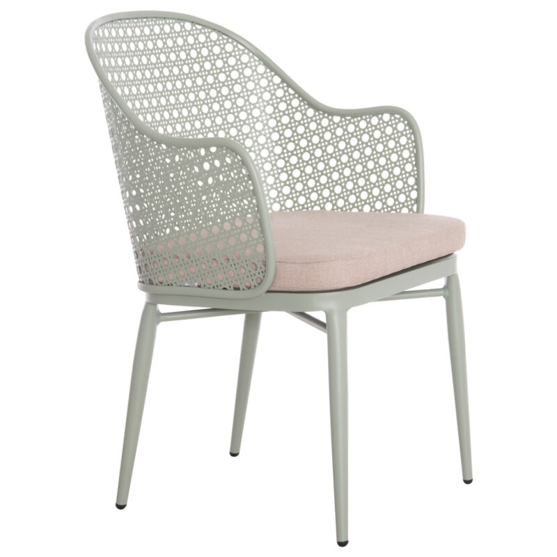 Алуминиев стол, HM6268.06, Бежов, Алуминий, 56х59х81см.