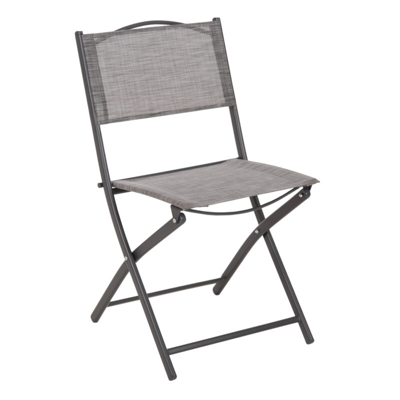 Градински стол, HM5971.01, Антрацит, Метал, 45х51х81см.