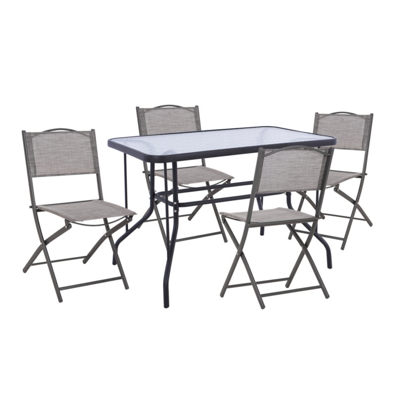 Градински комплект, ΑΔΑΜ, Сив, Пластмаса