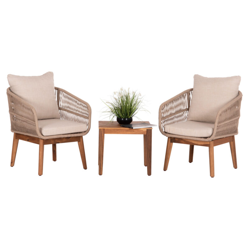 Градински комплект, RUTH, Бежов, Дърво