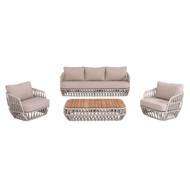 Градински комплект, HM6208.02, Кремав, Дърво