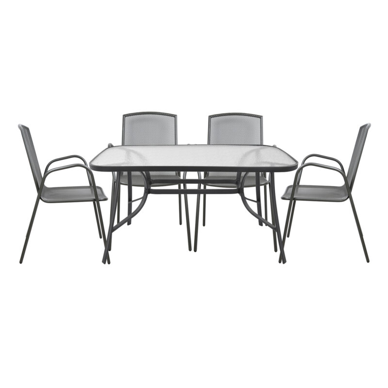 Градински комплект, Set Dining Table, Сив, Няма