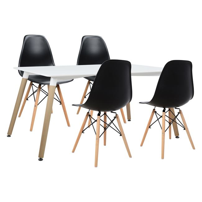 Трапезен комплект, HM10192, Бял, Мдф, 120х80х73см.