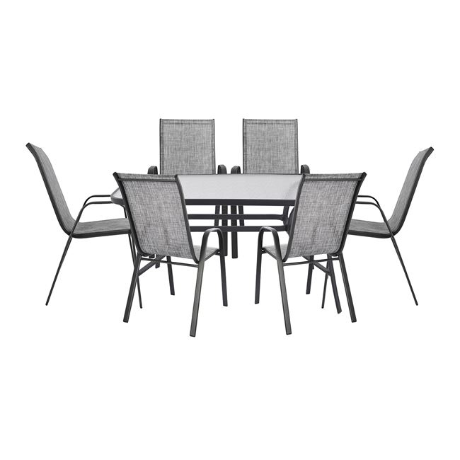 Градински комплект, Bruno, Сив, Няма