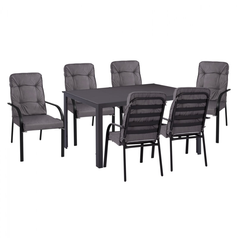 Градински комплект, HM11521.01, Сив, Пластмаса, 150х90см.