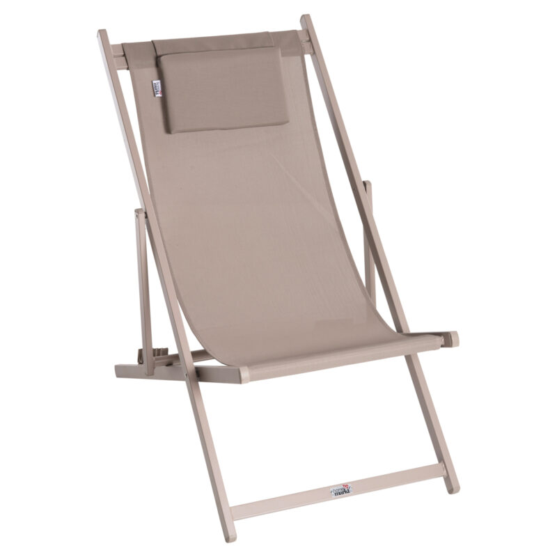 Шезлонг, HM5076.03, Антрацит, Алуминий, 59.5х102.5х94см.