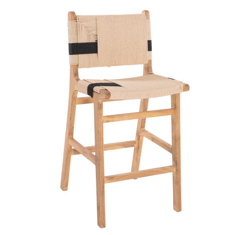 Бар стол, HM9325.01, Натурален, Дърво, 45х46х95см.