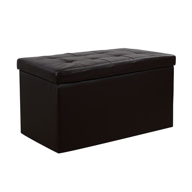 Табуретка, HM279.03, Кафяв, Изкуствена кожа, 90х50х52см.