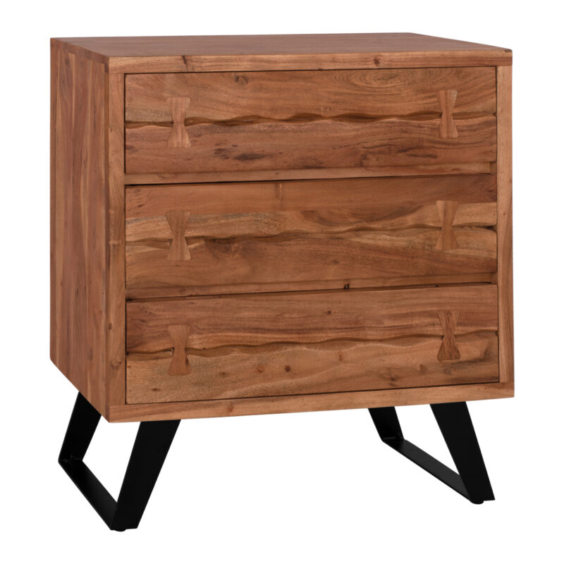 Скрин, Fansi, Натурален, Дърво, 80х35х85см.