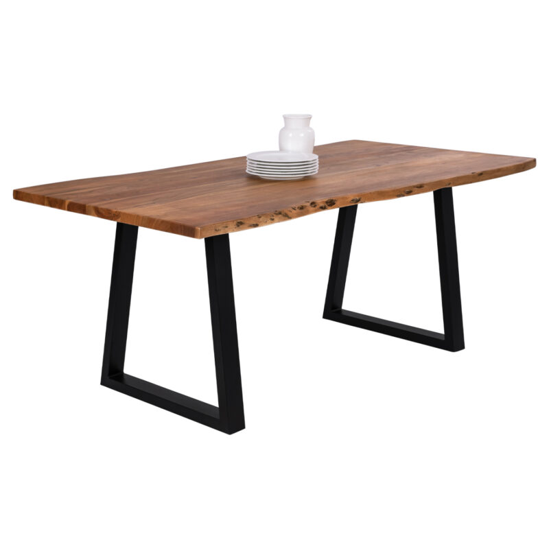 Маса за хранене, HM8337.11, Натурален, Дърво, 200х95х78см.