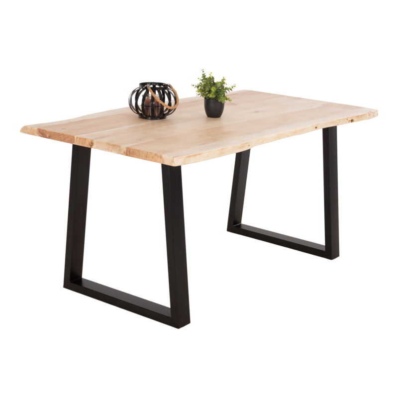 Трапезна маса, HM8336.21, Натурален, Дърво, 160х88х79см.