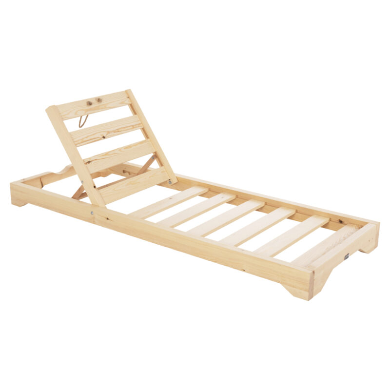 Шезлонг, Ikaria, Натурален, Чам, 80х208х32см.