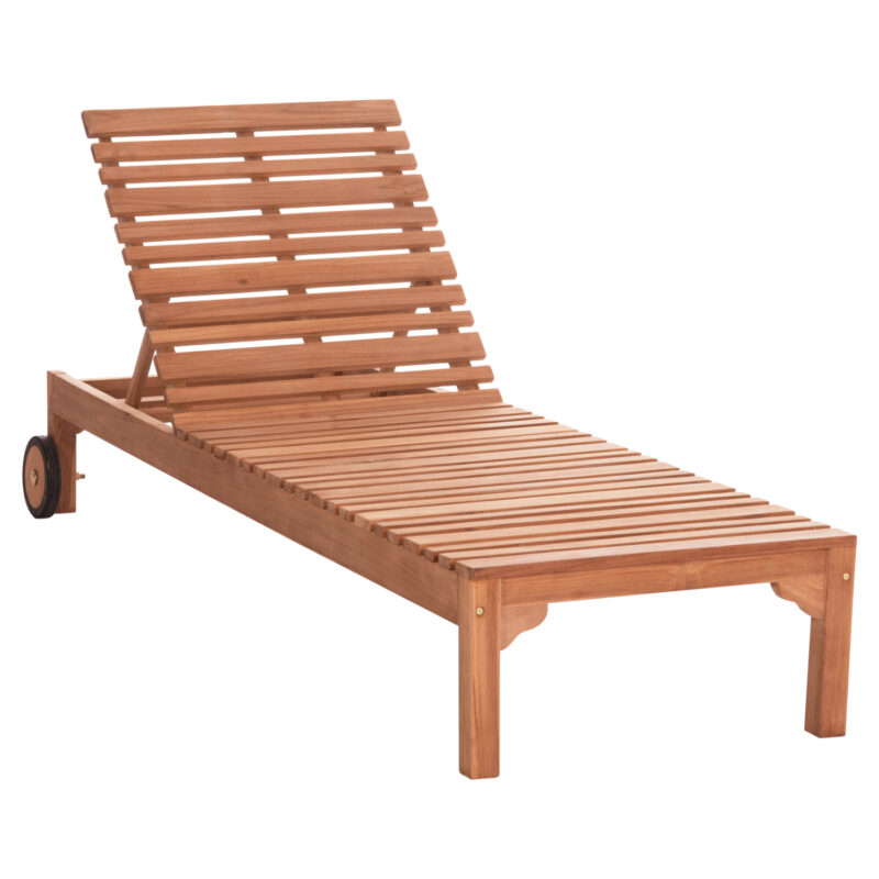 Шезлонг, HM6159, Натурален, Дърво, 200х65х31см.