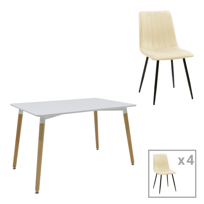 Трапезен комплект, Natali-Noor, 120х80х76см.