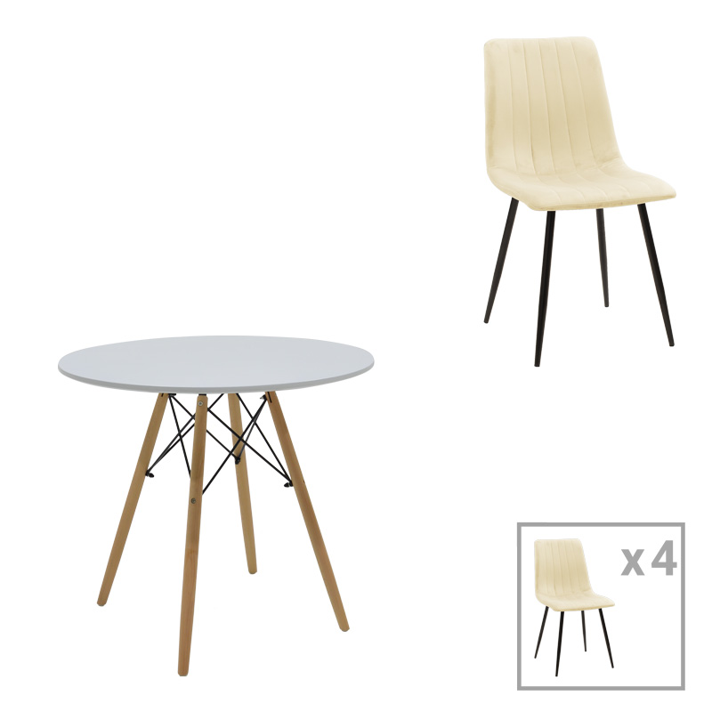 Комплект маса, Julita-Noor, 80х73см.