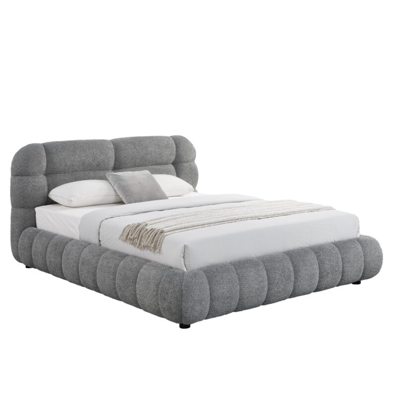 Легло, MALFOY, Сив, Текстил, 160х200см.