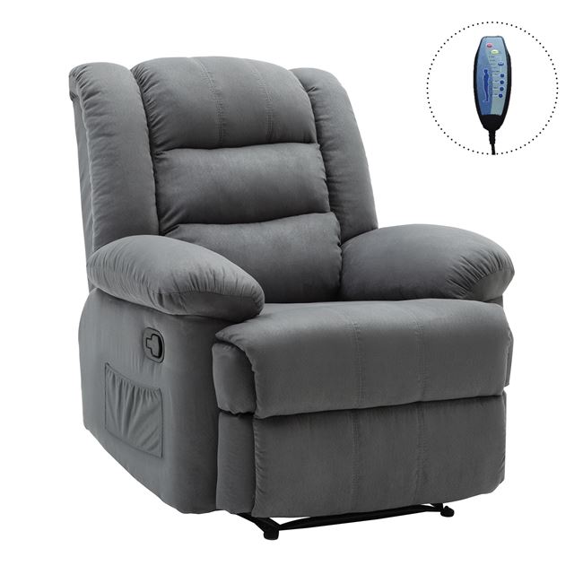 Фотьойл, JULIA, Сив, Текстил, 93х90х100см.