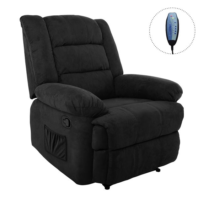 Фотьойл, JULIA, Черен, Текстил, 93х90х100см.