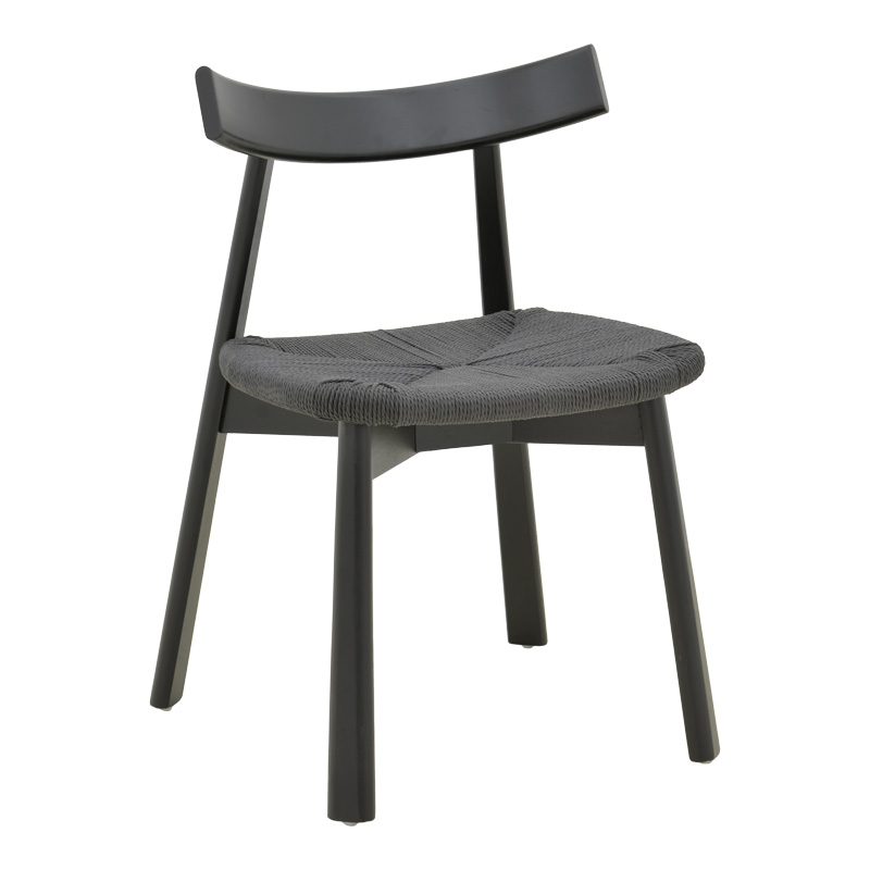 Стол, Clareta, Черен, Дърво, 53х55х79см.