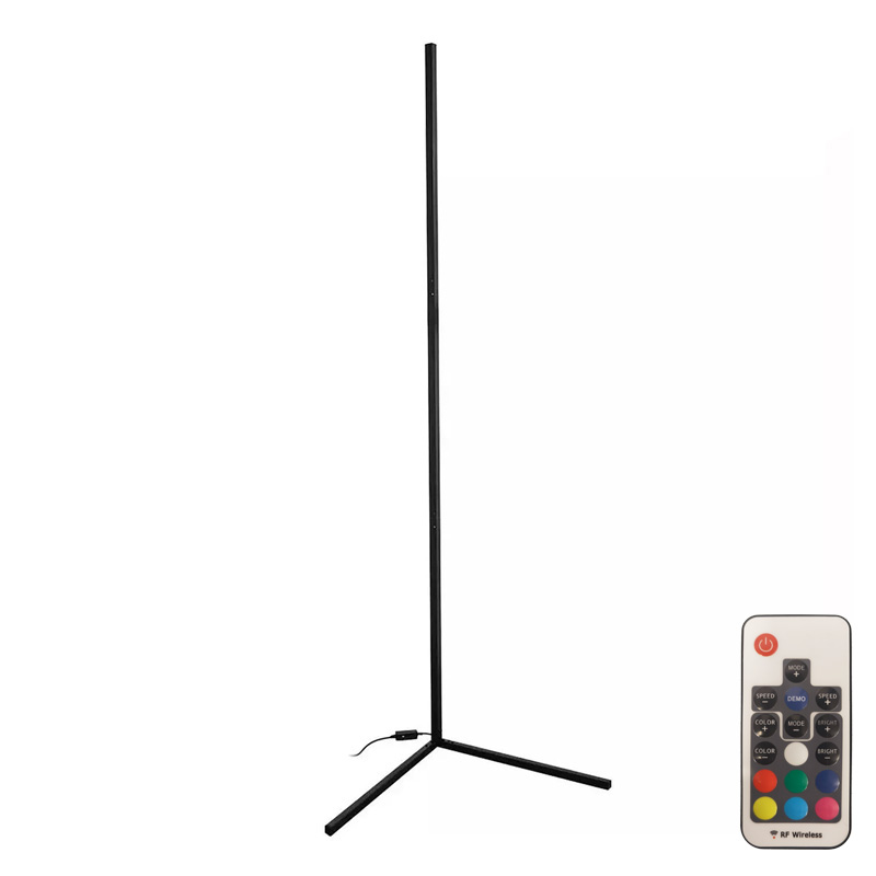 Подова лампа, Nanek, Черен, Метал, 30х30х120см.