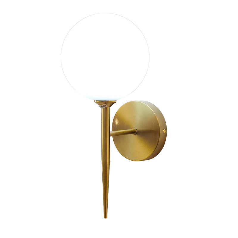Стенна лампа, Kerlibin, Златист, Метал, 13х18х34см.