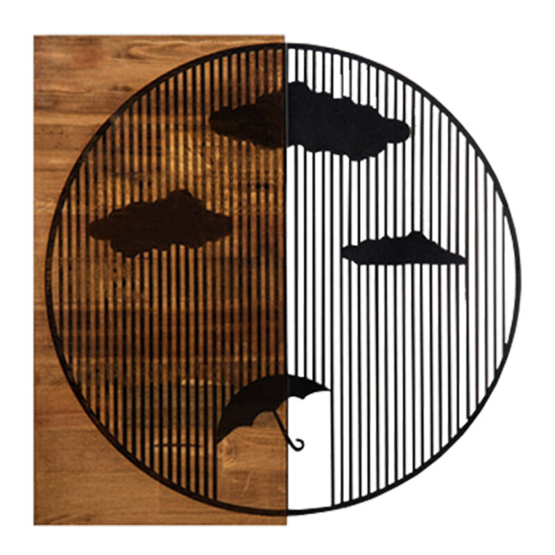 Декорация, HM4808, Черен, Дърво, 58х3см.