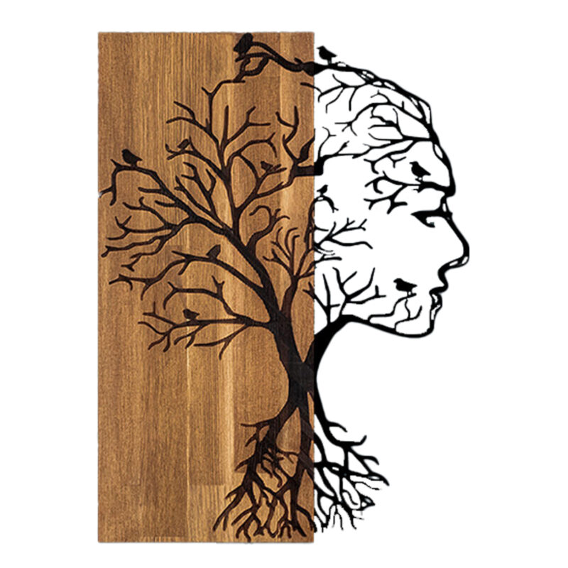 Декорация, WOMAN FIGURE, Черен, Метал, 43х3см.