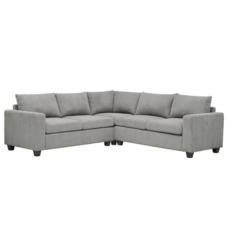 Диван, Calder, Сив, Текстил, 254х254х90см.