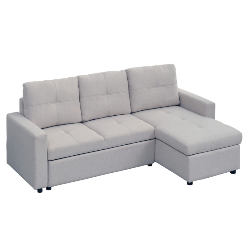 Диван, Salino, Сив, Текстил, 213х132х87см.