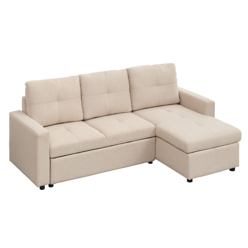 Диван, SALINO, Бежов, Текстил, 213х132х87см.