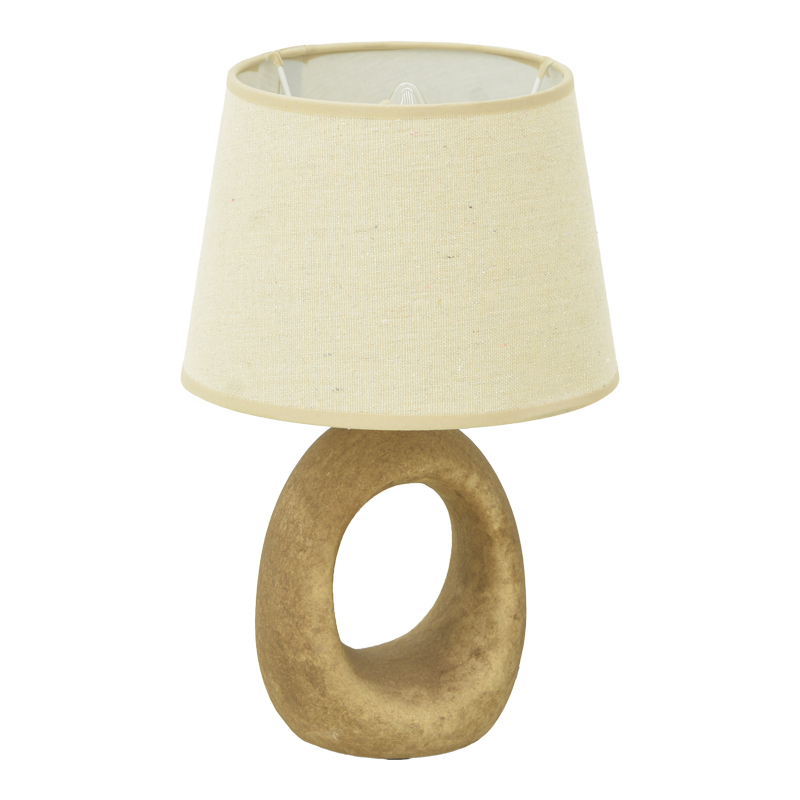 Настолна лампа, Collie, Бежов, Керамика, 18х18х29см.