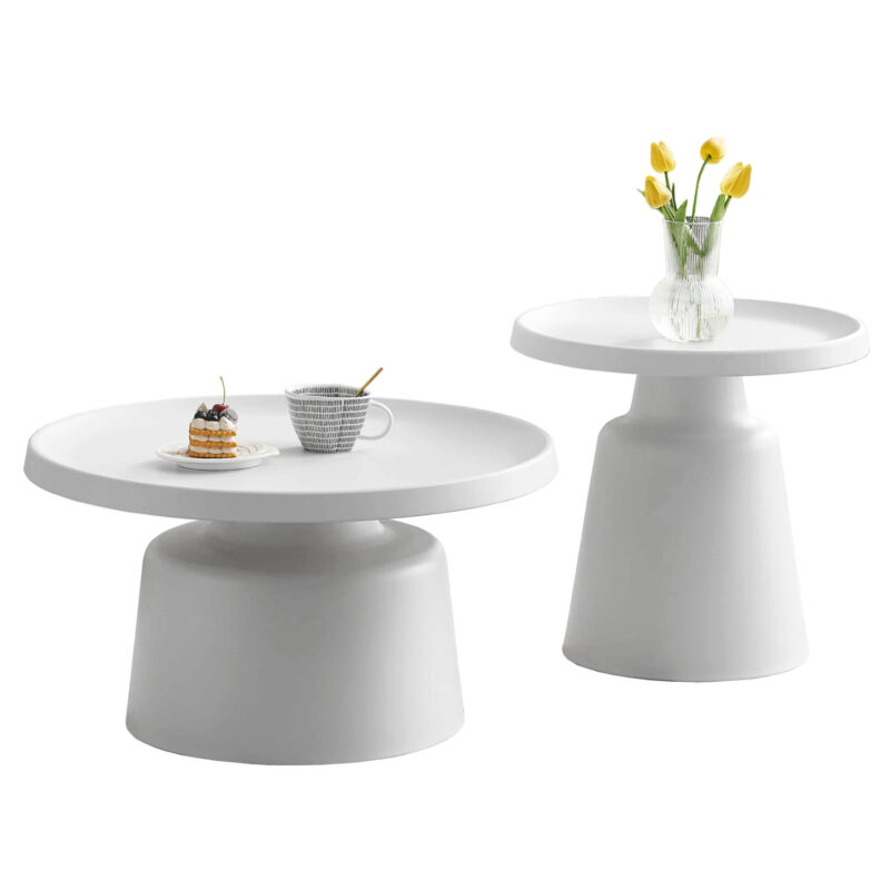 Холни маси, RINKON2, Бял, Метал, 50х70см.