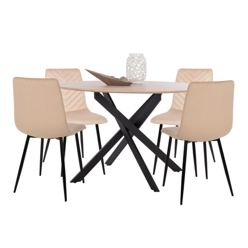 Трапезен комплект, ROSARIO, Екрю, Мдф