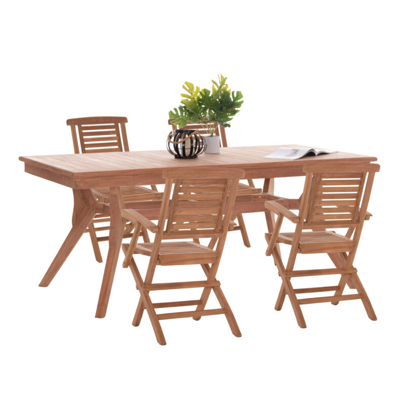 Градински комплект, WONDER, Натурален, Дърво