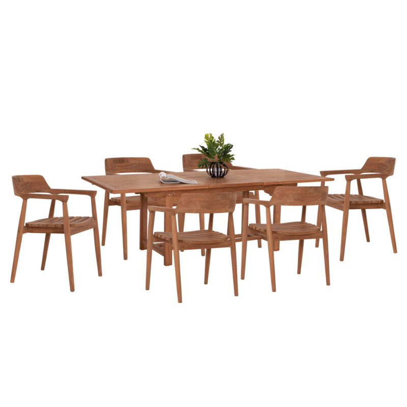 Градински комплект, HM21291, Натурален, Дърво