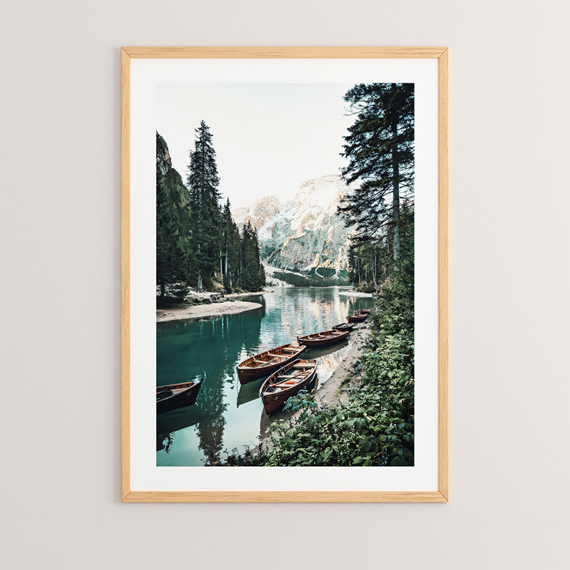 Картина, Lake, Многоцветен, Дърво, 33х1.5х48см.