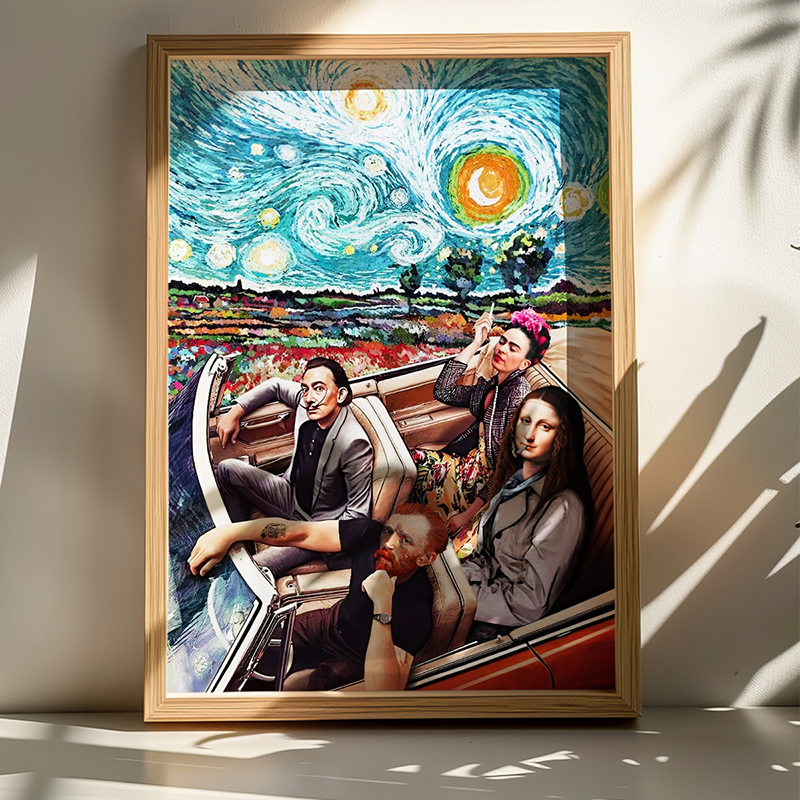 Картина, Heavento, Многоцветен, Дърво, 33х1.5х48см.