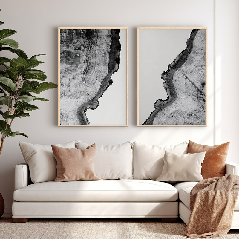 Картина, Nepen diptyque, Многоцветен, Дърво, 33х1.5х48см.