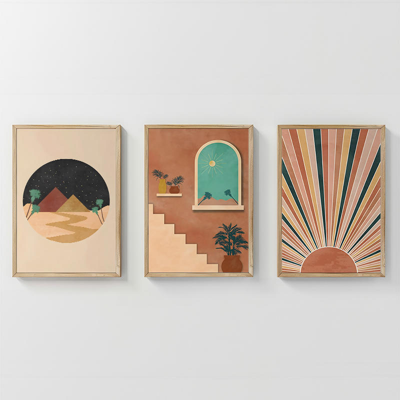 Картина, Venven, Многоцветен, Дърво, 33х1.5х48см.