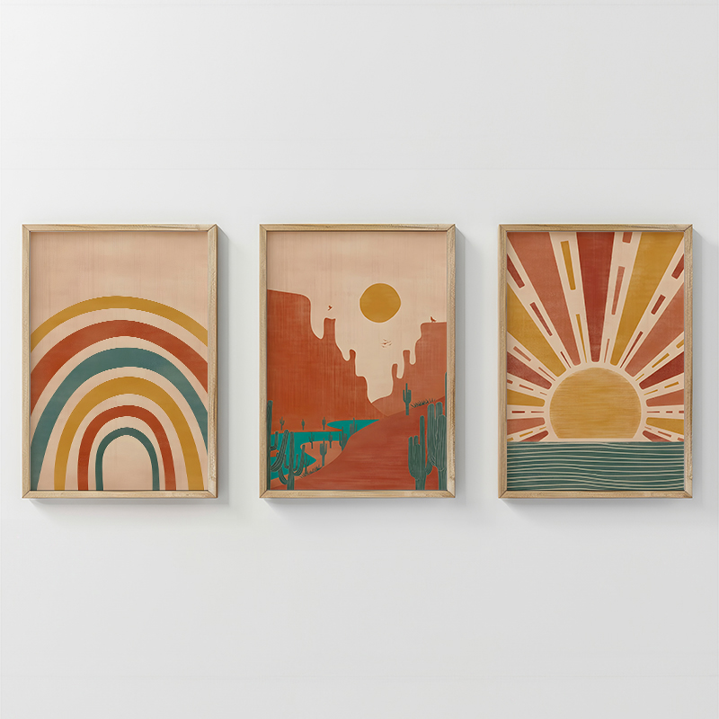 Картина, Jecko, Многоцветен, Дърво, 33х1.5х48см.