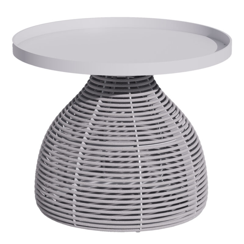 Маса, SIDE TABLE ROUND DRISCOLL, Кремав, Въже, Φ55х44см.