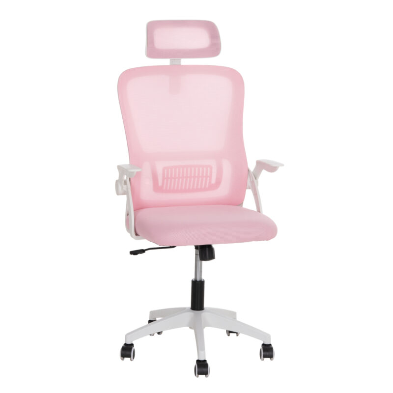 Офис стол, BLAZER, Розов, Текстил, 60.5х47х85см.