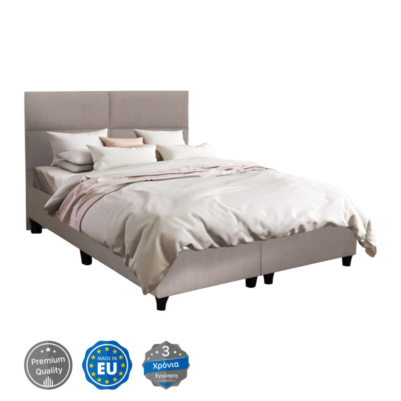 Легло, BED MILO, Бежов, Текстил, 160х200см.