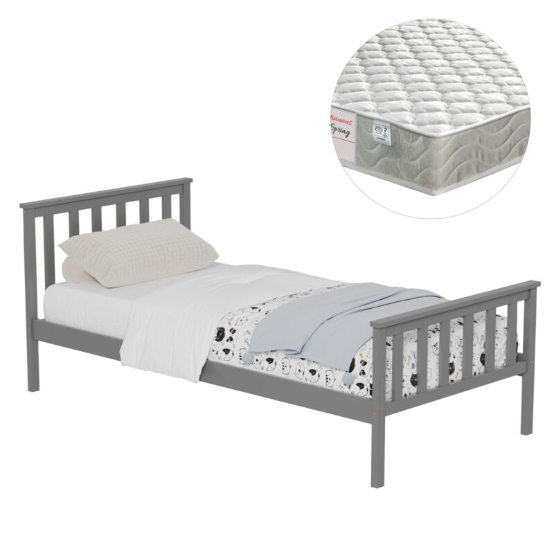 Легло, HM21300.02, Сив, Чам, 90х190см.